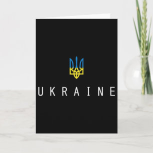 Oekraïne Shirt Oekraïense Tryzub Vlag Drie-tand Mi Kaart