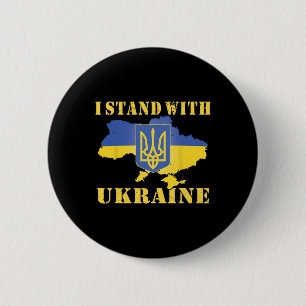 Oekraïne Shirt Oekraïense Vlag Kaart Ik Sta Met Oe Ronde Button 5,7 Cm