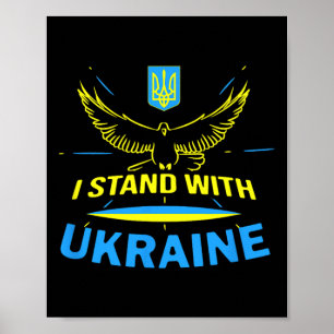 Oekraïne Shirt Oekraïense Vlag Trots Ik Sta Met Oe Poster