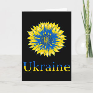 Oekraïne Shirt Schattige Oekraïners Zonnebloem Ret Kaart