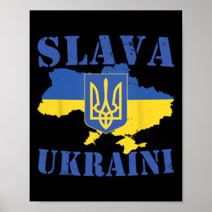 Oekraïne Shirt Slava Ukraini Oekraïense Vlag Tride Poster