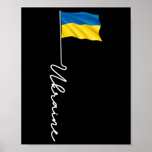 Oekraïne Signature Vlaggenmast - Patriottische Oek Poster