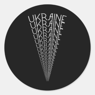 Oekraïne Spotlight Word Art - Unieke Oekraïense so Ronde Sticker