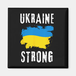 Oekraïne Sterke Oekraïense Vlag Trots Vintage Mann Magneet