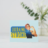 Oekraïne Sterke Rosie de Riveter Briefkaart (Staand voorkant)