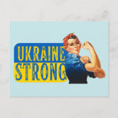 Oekraïne Sterke Rosie de Riveter Briefkaart (Voorkant)