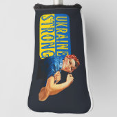 Oekraïne Sterke Rosie de Riveter Golfheadcover (Draai 90)