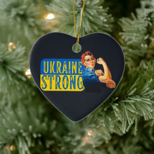 Oekraïne Sterke Rosie de Riveter   Keramisch Ornament