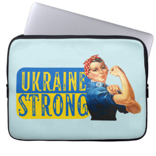 Oekraïne Sterke Rosie de Riveter Laptop Sleeve