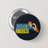 Oekraïne Sterke Rosie de Riveter Ronde Button 5,7 Cm (Voorkant /achterkant)