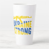 Oekraïne Sterke steun voor Oekraïne Latte Mok (Voorkant)