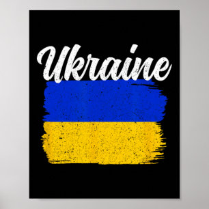 Oekraïne Steun Oekraïense Vlag Vrijheid Solidarite Poster