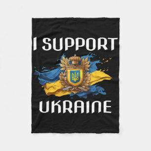 Oekraïne Steun Vlag En Symbool Oekraïense Mensen I Fleece Deken