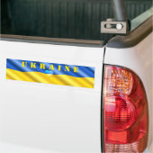 Oekraïne - Steun - Vredesvrijheid - Oekraïense vla Bumpersticker (Op Truck)