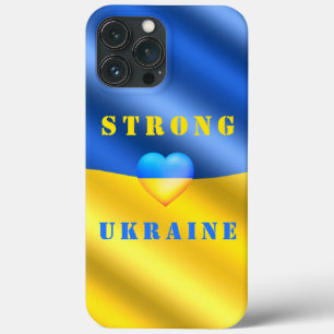 Oekraïne steunen - sterk - vlag - vrijheid - vrede iPhone 13 pro max hoesje