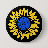 Oekraïne Sunflower Oekraïense solidariteit Ronde Button 7,6 Cm (Voorkant)