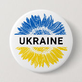 Oekraïne Sunflower Support Oekraïense solidariteit Ronde Button 7,6 Cm (Voorkant)