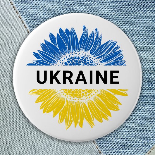 Oekraïne Sunflower Support Oekraïense solidariteit Ronde Button 7,6 Cm
