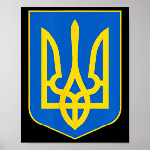 Oekraïne Symbool Tryzub Patriottisch Slava Ukraini Poster