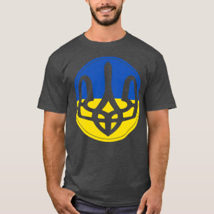 Oekraïne Trident Fish Eye Stijl T-shirt