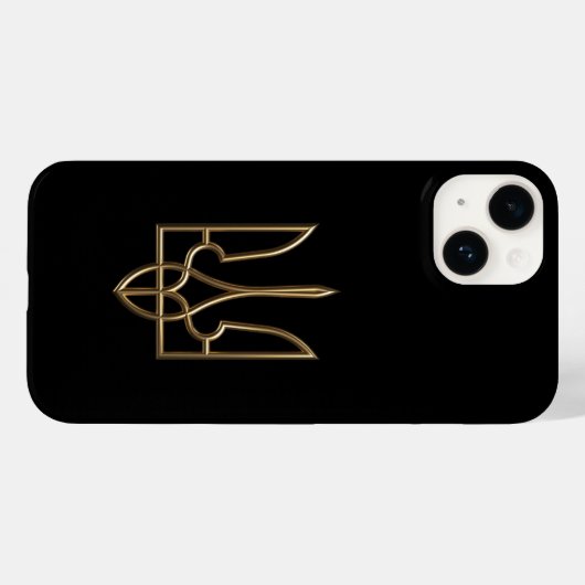 Oekraïne Trident Gyrfalcon Crest gouden Case-Mate iPhone Case (Achterkant (horizontaal))