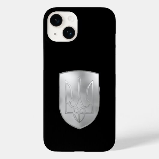 Oekraïne Trident Gyrfalcon Crest Silver Look Case-Mate iPhone Case (Achterkant)