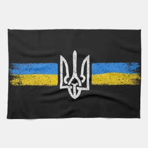 Oekraïne Trident - Oekraïne vlag symbool Theedoek