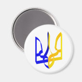 Oekraïne Trident Streep blauw en geel V2 Magneet (Voorkant / Achterkant)