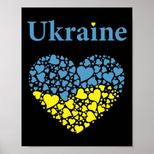 Oekraïne trots Oekraïens hart vlag Eer aan Oekraïn Poster