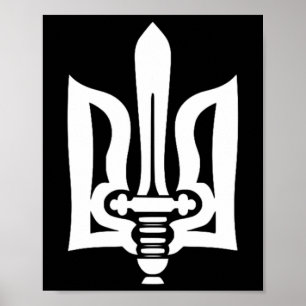 Oekraïne Truzyb Oekraïne Drie-tand Oekraïne Symboo Poster