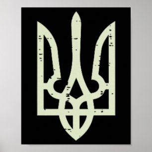 Oekraïne Tryzub Symbool Zak Oekraïne Drie-tand Man Poster