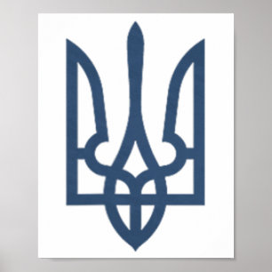 Oekraïne Tryzub Zelensky Shirt Militair Driehoekig Poster
