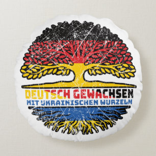 Oekraïne Ukraine Oekraïinisch Deutsch Deutschland Rond Kussen
