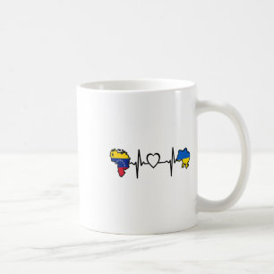 Oekraïne Venezuela Vlag Oekraïens Venezolaans Hart Koffiemok
