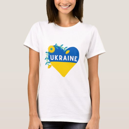Oekraïne - Ventilatorhartplein T-shirt (Voorkant)