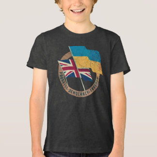Oekraïne-Verenigd Koninkrijk Vriendschapssymbool Tri-Blend Shirt