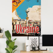 Oekraïne Vintage Travel Poster (Thuiskantoor)