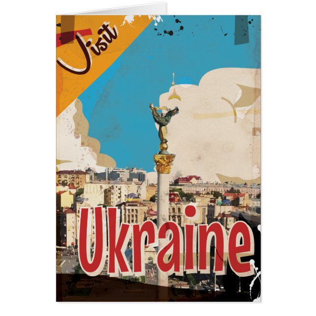Oekraïne Vintage Travel Poster (Voorkant)
