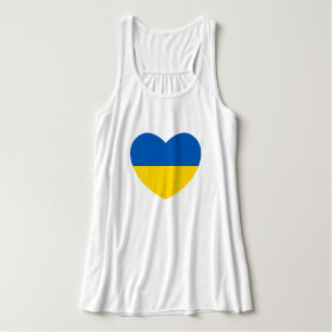 Oekraïne Vlag blauw en geel hart Tanktop