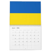 Oekraïne vlag blauw en geel patriottisch modern kalender (Mar 2026)