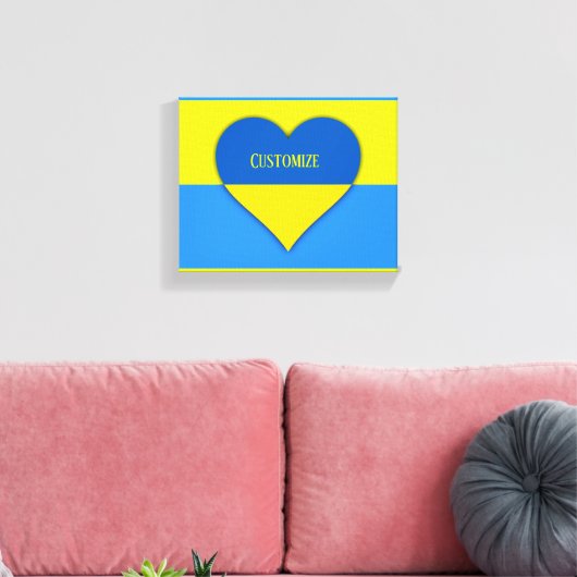 Oekraïne Vlag Blauw Geel Thunder_Cove Canvas Afdruk (Insitu (Woonkamer))
