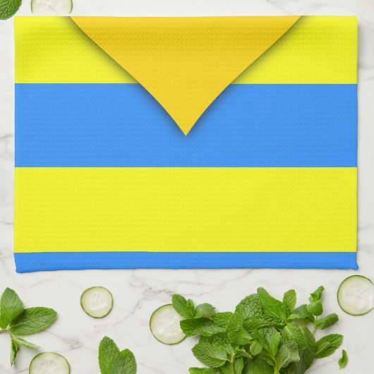 Oekraïne Vlag Blauw Geel Thunder_Cove Theedoek (Gevouwen)