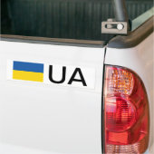 Oekraïne vlag bumper sticker met landcode (Op Truck)