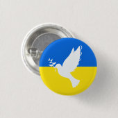 Oekraïne Vlag Button Peace Dove Freedom Support (Voorkant /achterkant)