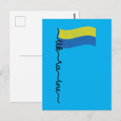 Oekraïne Vlag Handtekening Design, Symbool op vlag Briefkaart (Voorkant / Achterkant)