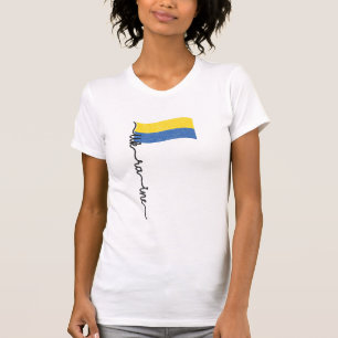 Oekraïne Vlag Handtekening Design, Symbool op vlag T-shirt