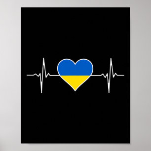 Oekraïne Vlag Hart Wortels Vakantie Oekraïens Poster