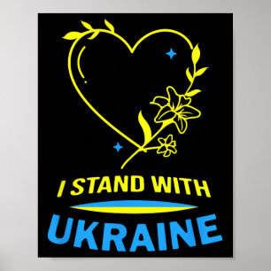 Oekraïne Vlag Ik Sta Achter Oekraïne T-shirt Love  Poster
