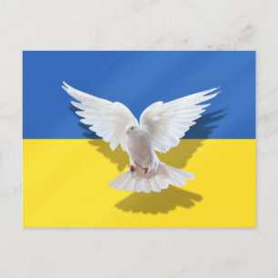 Oekraïne Vlag Postkaart Vredesduif Steun Vrijheid