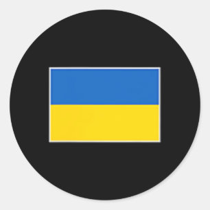 Oekraïne Vlag T Shirt Vrouwen Mannen Linker Borst Ronde Sticker